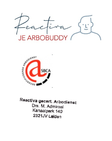 reactiva arbodienst met stempel arts logo en stempel van een reactiva een gecertificeerde arbodienst